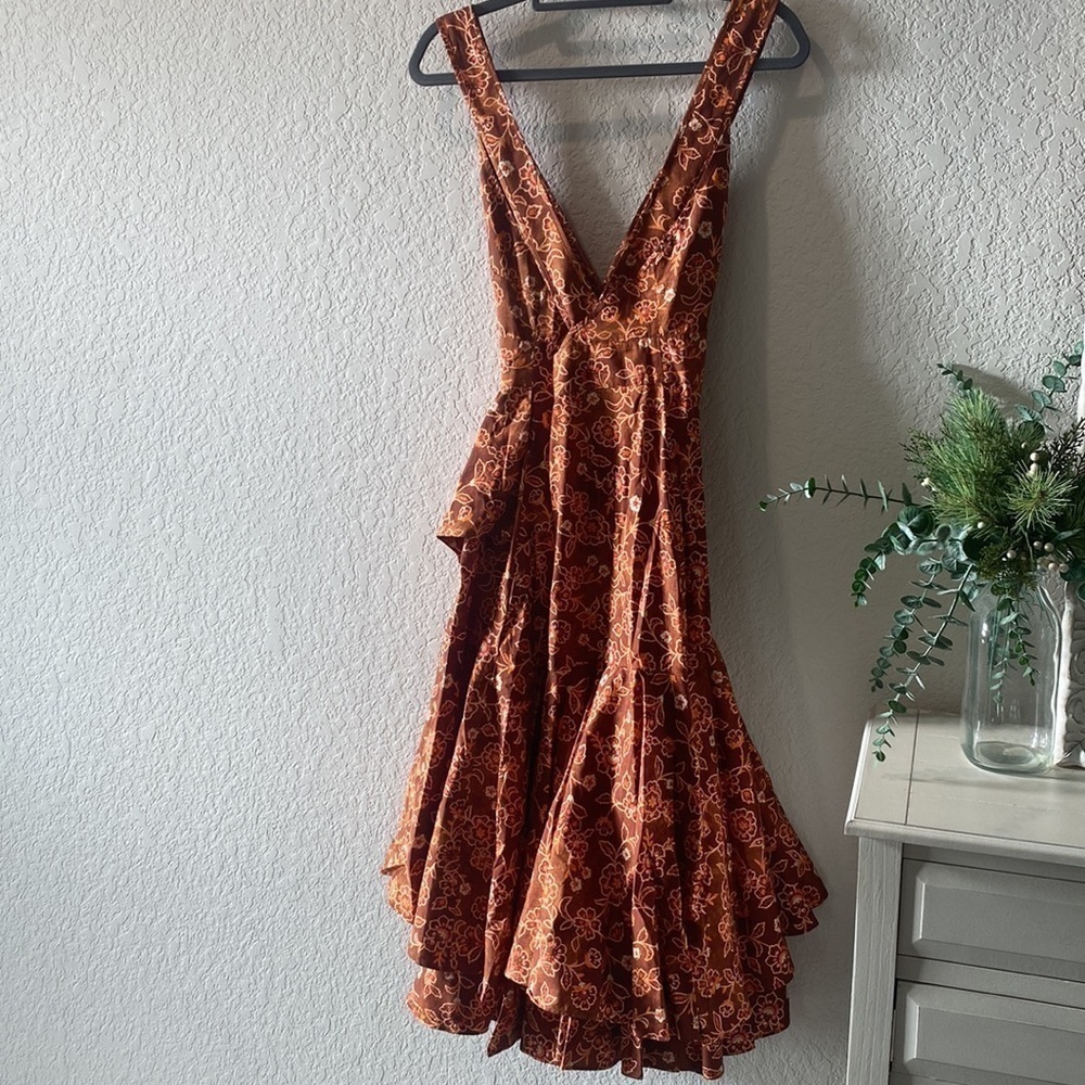 J.Crew Cross-back Ruffle-Hem Dress - Size 6 - Picture 9 of 14